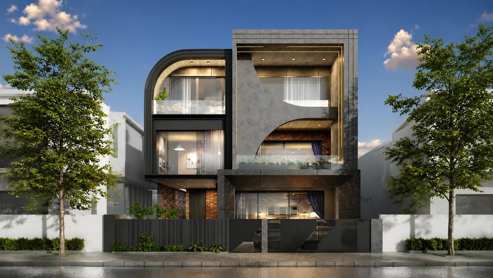 Contemporary architectural elevation