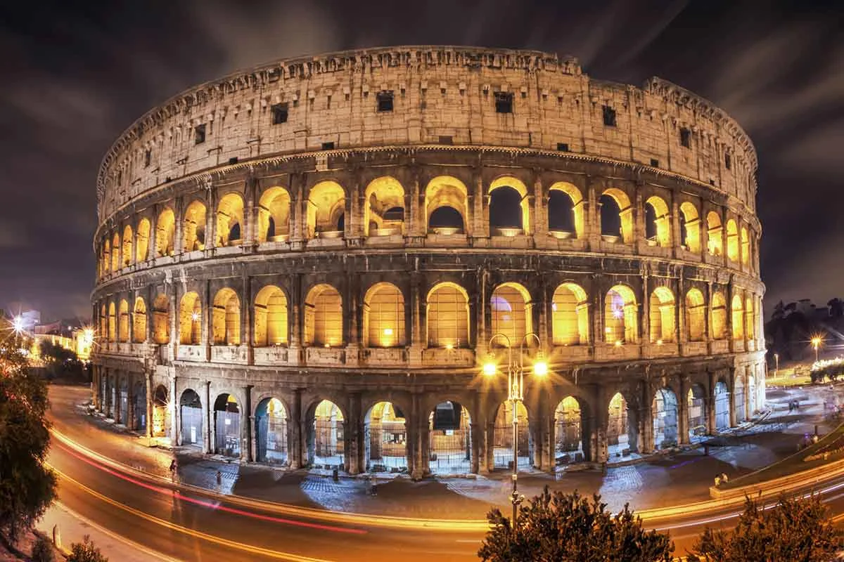 Ancient architecture with intricate stone carvings and columns
